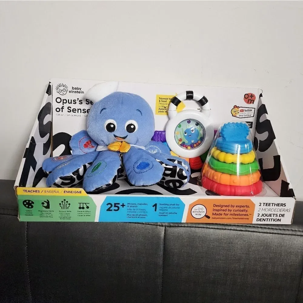 Baby Einstein Opus Sea of Senses Infant Toys Gift Set - 3 Pieces, for Ages 3 Mon
